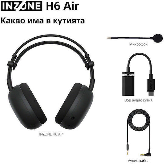 Sony Inzone H6 Air Over Ear Gaming Headset 3.5mm Black
