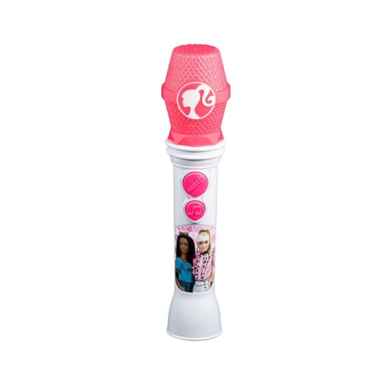 eKids Barbie Ασύρματο Μικρόφωνο Karaoke (BE-070) (Γκρι/Ροζ)
