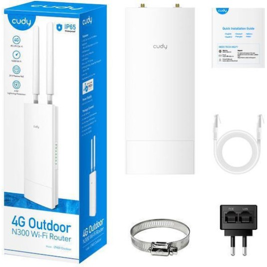 Cudy LT400 Outdoor Ασύρματο 4G Mobile Router Wi-Fi 4