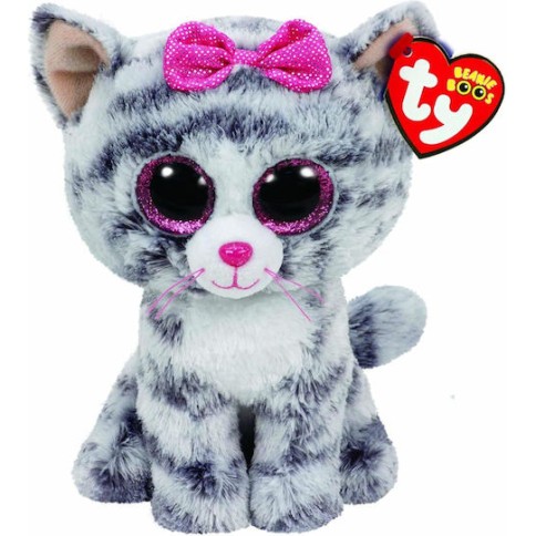 TY Beanie Boos Kiki Χνουδωτή Γατούλα Γκρι 23εκ (1607-37075)	