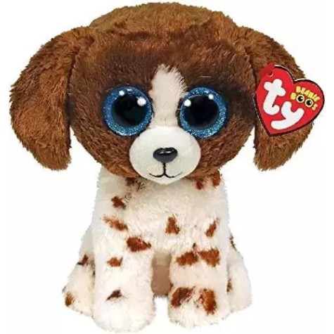TY Beanie Boos Muddles Χνουδωτό Σκυλάκι Καφέ Και Λευκό 23εκ (1607-36487)	