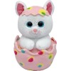 TY Beanie Boos Giggles Χνουδωτή Γατούλα Σε Αυγό Λευκό & Ροζ 15εκ (1607-37369)