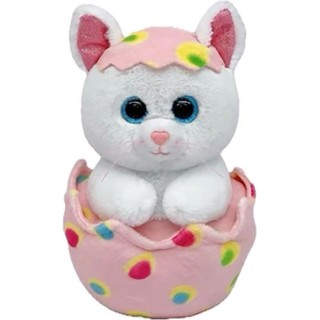 TY Beanie Boos Giggles Χνουδωτή Γατούλα Σε Αυγό Λευκό & Ροζ 15εκ (1607-37369)