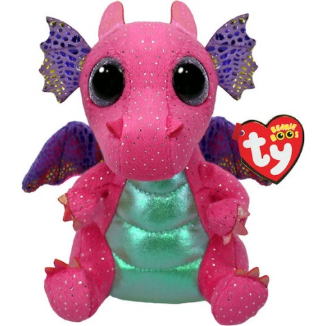 TY Beanie Boos Spitfire Χνουδωτός Δράκος Ροζ 15εκ (1607-37361)