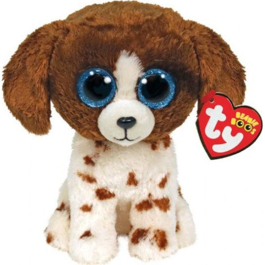TY Beanie Boos Muddles Χνουδωτό Σκυλάκι Πιτσιλωτό Καφέ Και Λευκό 15εκ (1607-36249)