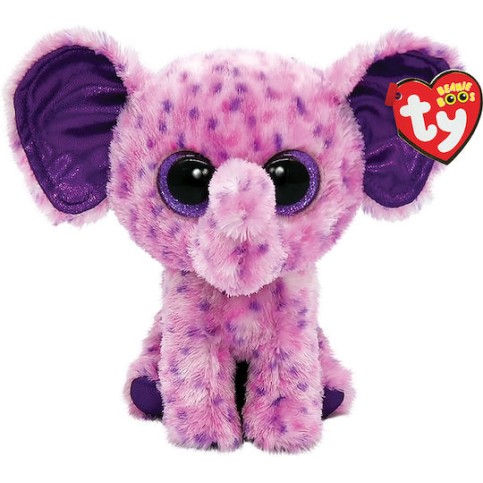 TY Beanie Boos Eva Χνουδωτό Ελέφαντας Μωβ 15εκ (1607-36386)