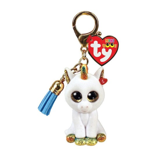 TY Mini Boos Κλιπ Pixy Μονόκερος Λευκό (1607-25055) 