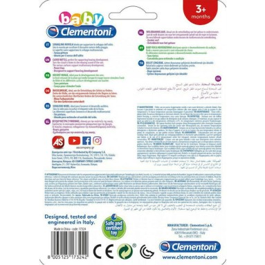 Baby Clementoni Βρεφικό Παιχνίδι Οδοντοφυΐας-Κουδουνίστρα Συννεφάκι Για 3+ Μηνών