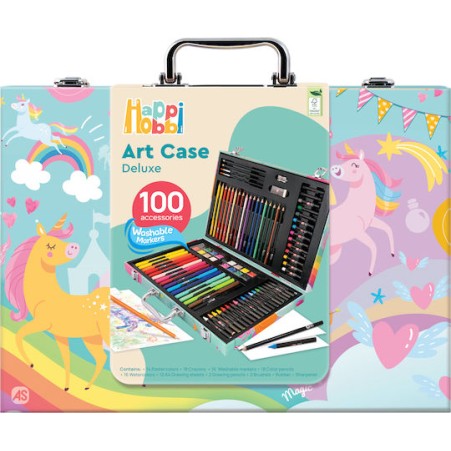 As Κασετίνα Ζωγραφικής Deluxe 100 Αξεσουάρ Μονόκερος ΕΝ (1038-820528)