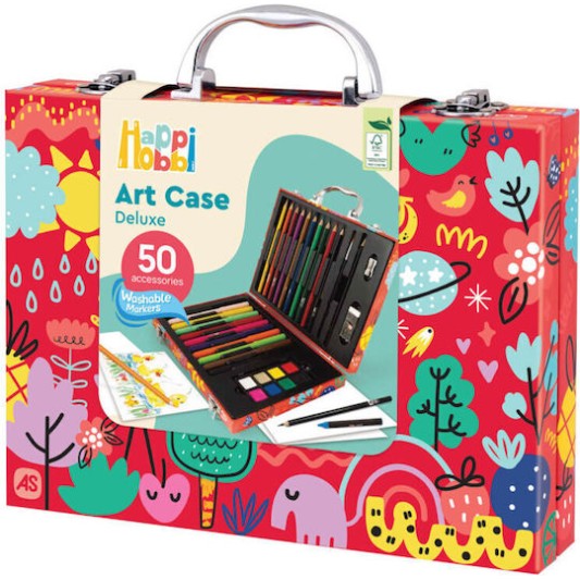 As Happihobbi Κασετίνα Ζωγραφικής Ξύλινη Deluxe My Με 50 Αξεσουάρ (1038-82060) As Happihobbi Κασετίνα Ζωγραφικής Ξύλινη Deluxe My Με 50 Αξεσουάρ (1038-82060)