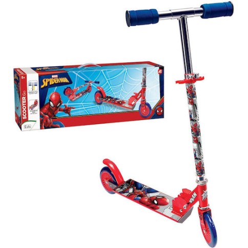 AS Παιδικό Πατίνι Marvel Spiderman Δίτροχο για 5+ Ετών Κόκκινο