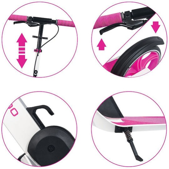 AS Παιδικό Πατίνι Αναδιπλούμενο Shoko Bw 200 Δίτροχο για 8+ Ετών Φούξια