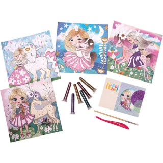 HappiHobbi Ζωγραφική Χειροτεχνίας Με Glitter 1038-21046