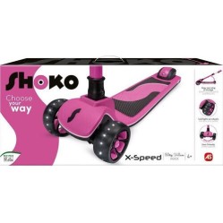 AS Παιδικό Πατίνι Αναδιπλούμενο Shoko X-Speed Τρίτροχο για 4+ Ετών Ροζ