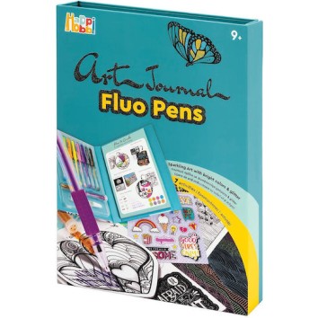 HappiHobbi Art Journal Fluo Στυλό Για 9+ Χρονών (1038-11040)