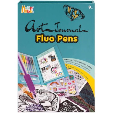HappiHobbi Art Journal Fluo Στυλό Για 9+ Χρονών (1038-11040)