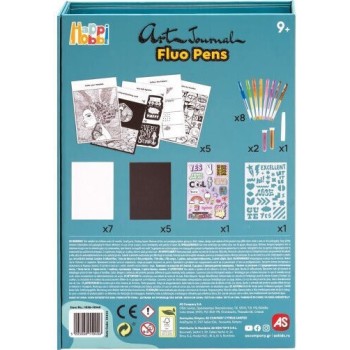 HappiHobbi Art Journal Fluo Στυλό Για 9+ Χρονών (1038-11040)