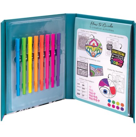 HappiHobbi Art Journal Neon Μαρκαδόροι Για 9+ Χρονών (1038-11041)