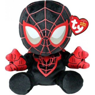 TY Beanie Babies Miles Morales Χνουδωτό Μαύρο 15εκ