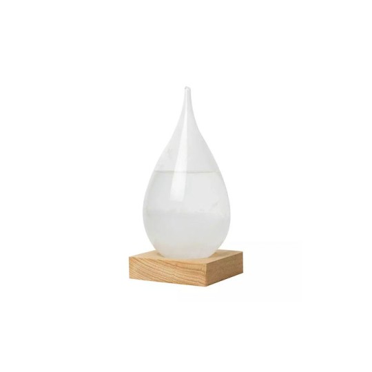 Source Storm Glass Teardrop Συσκευή Καιρού Μορφή Σταγόνας Διακοσμητική Βάση