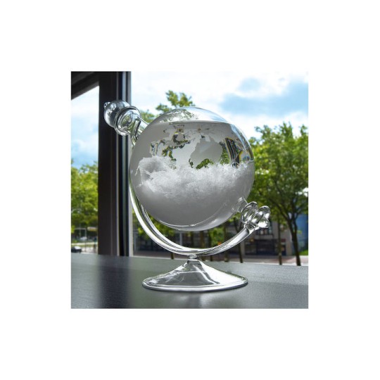 Storm Glass Globe Διακοσμητικό Βαρόμετρο σε Σχήμα Υδρογείου