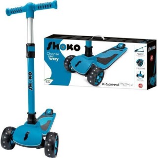AS Παιδικό Πατίνι Αναδιπλούμενο Shoko X-Speed Τρίτροχο για 4+ Ετών Μπλε