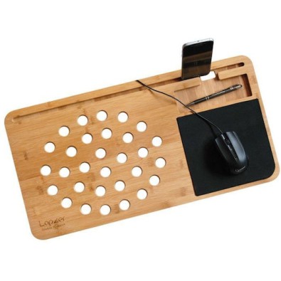 Mikamax Lapzer Τραπεζάκι για Laptop Καφέ