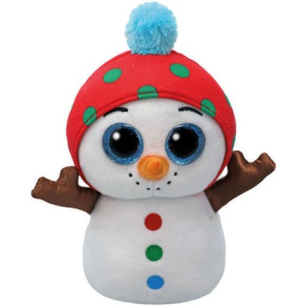 AS Beanie Boos Χνουδωτός Χιονάνθρωπος Λευκός 15εκ