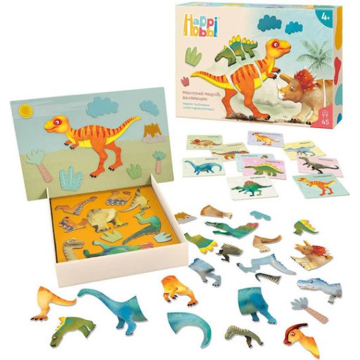 HappiHobbi Παιχνίδι Κατασκευών Χάρτινο Δεινόσαυροι για Παιδιά 4+ Ετών