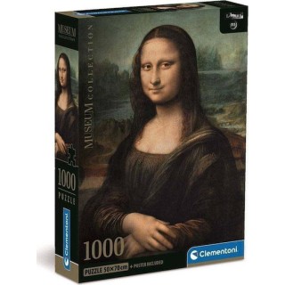 Clementoni Παζλ Museum Collection Leonardo Da Vinci: Μόνα Λίζα 1000 τμχ Compact Box