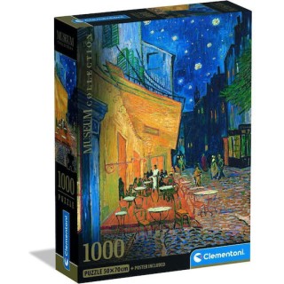 Clementoni Παζλ 1000 H.Q. Museum Van Gogh Καφέ Τη Νύχτα Compact Box - 1260-39969