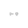 Swarovski Ariana Grande x Swarovski Stud Earrings Heart Rhodium Plated White 5720859