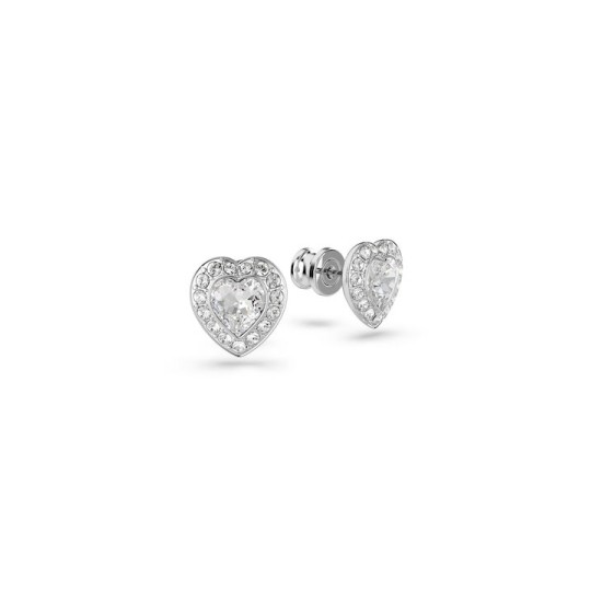 Swarovski Ariana Grande x Swarovski Stud Earrings Heart Rhodium Plated White 5720859