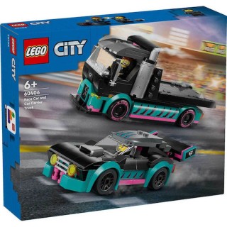 LEGO City: Race Car and Car Carrier Truck Building Toy (60406)