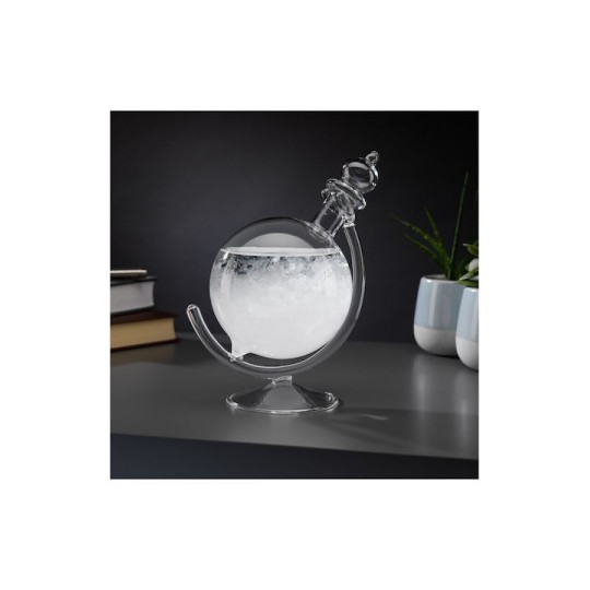 Source Storm Glass Globe Εντυπωσιακό Διακοσμητικό Βαρόμετρο Γραφείου Κρυσταλλική Αντίδραση