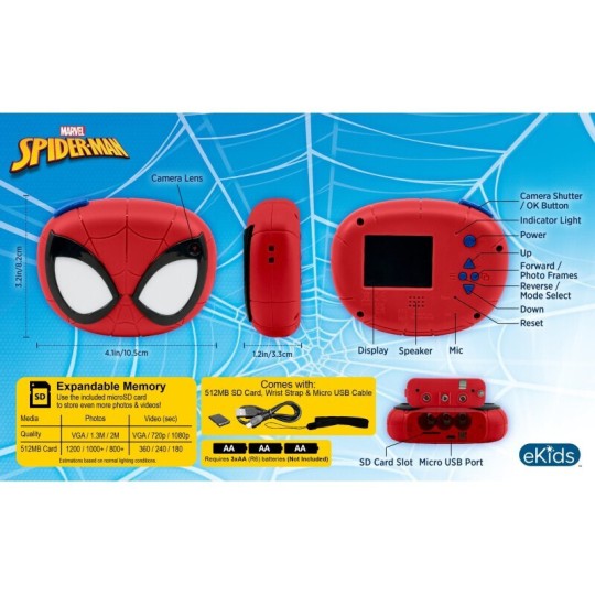 eKids Spiderman Digital Παιδική Camera SM-533