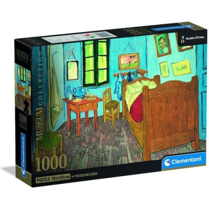 Clementoni Παζλ Museum Collection Vincent Van Gogh: Το Δωμάτιο του Van Gogh στην Αρλ 1000 τμχ - Compact Box