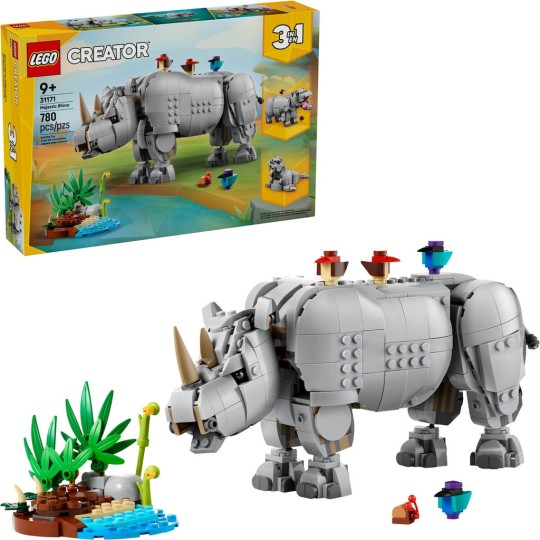 Lego Majestic Rhino With Birds 31171 Creator 3in1