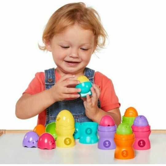 As Tomy Toomies Βρεφικό Παιχνίδι Αυγουλάκια Πυραμίδα 1000-73083