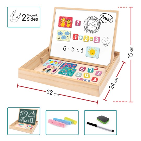 HappiHobbi Magnet Ξύλινος Μαγνητικός Επιτραπέζιος Πίνακας 1029-64086