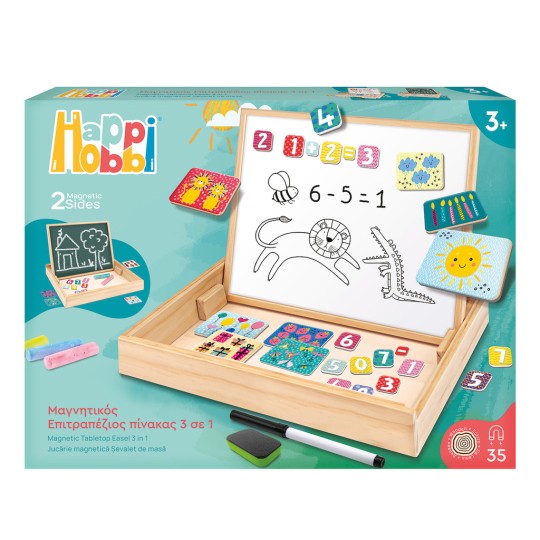 HappiHobbi Magnet Ξύλινος Μαγνητικός Επιτραπέζιος Πίνακας 1029-64086