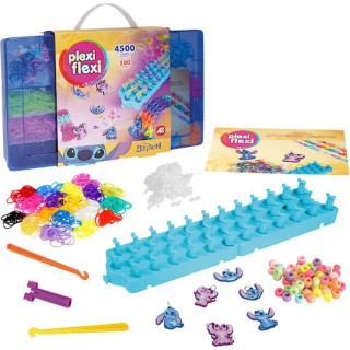 Plexi Flexi Disney Stitch Μεγάλη Θήκη Με 4500 Λαστιχάκια & 100 Αξεσουάρ 1080-25577