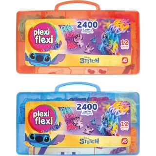 AS Plexi Flexi Disney Stitch Θήκη Με 2400 Λαστιχάκια & 12 Αξεσουάρ Για 5+ 1080-25578