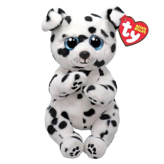 TY Beanie Bellies Rowdy Χνουδωτό Σκυλάκι Δαλματίας Λευκό & Μαύρο 15εκ