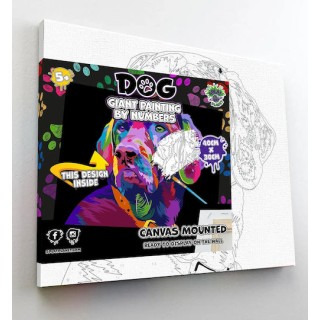 Splat Planet Σετ Ζωγραφικής με Αριθμούς “Dog” σε Καμβά με Τελάρο 30x40cm Splat Planet Σετ Ζωγραφικής με Αριθμούς “Dog” σε Καμβά με Τελάρο 30x40cm