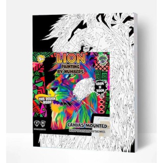 Splat Planet Σετ Ζωγραφικής με Αριθμούς “Lion” σε Καμβά με Τελάρο 30x40cm