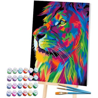 Splat Planet Σετ Ζωγραφικής με Αριθμούς “Lion” σε Καμβά με Τελάρο 30x40cm Splat Planet Σετ Ζωγραφικής με Αριθμούς “Lion” σε Καμβά με Τελάρο 30x40cm