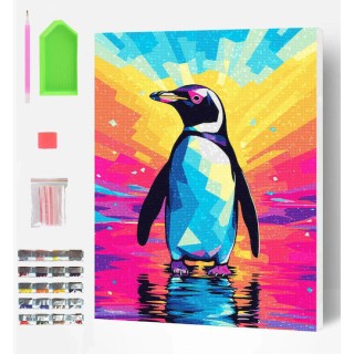 Splat Planet Σετ Diamond Painting “Penguin” σε Καμβά με Τελάρο 30x40cm