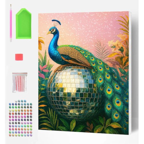 Splat Planet Σετ Diamond Painting “Peacock” σε Καμβά με Τελάρο 30x40cm