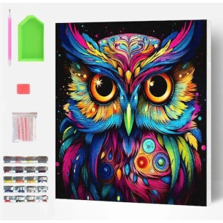 Splat Planet Σετ Diamond Painting “Owl” σε Καμβά με Τελάρο 30x40cm